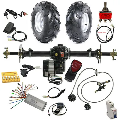 Rear Axle Kit Differential 48V 1000W Electric Motor Wheels For Go Kart Trike ATV • $84.34