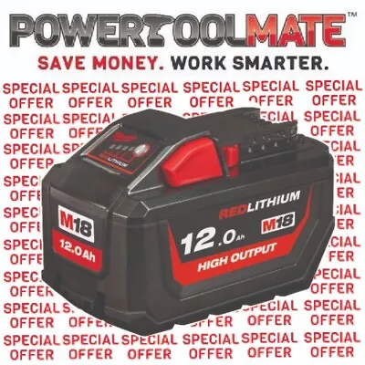 £169.99 • Buy Milwaukee M18HB12 18v M18 12.0Ah Li-ion REDLITHIUM-ION High Output Battery