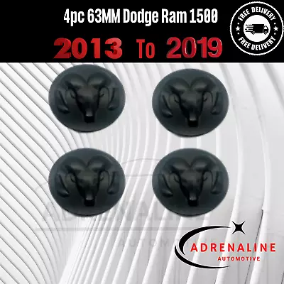 4pc Dodge Ram 1500 Black Wheel Hub Center Caps Covers 63mm 2013-2019 Oem Mopar • $33