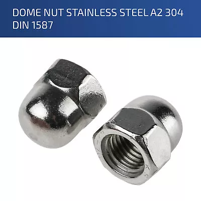 £1.14 • Buy M6 Dome Nuts Hex Domed Nuts Stainless Steel A2-70 (304) Din 1587