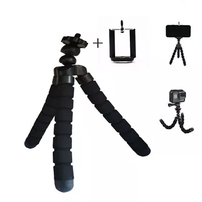 Universal Tripod Mobile Phone Camera Holder Stand Flexible For IPhone Samsung • £5.39