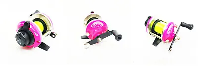 3 Each Ht Mini Crappie Reel Wr-2p Pink For Crappie Pole/rod No Drag • $20.95
