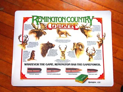 Remington Arms Centerfire Large Game Counter Advertising Mat 30-06 7mm 243 25-06 • $33.96