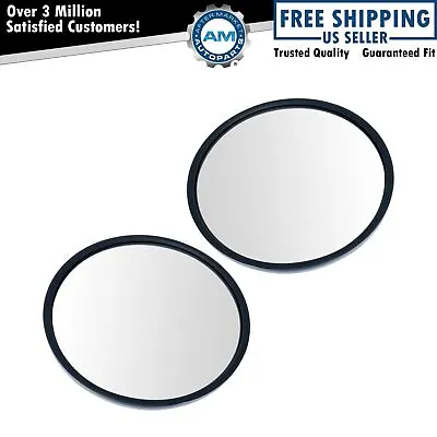 8.5  Round Convex Mirror Pair Stainless Steel Center Stud W/ Mounting Bracket • $45.99