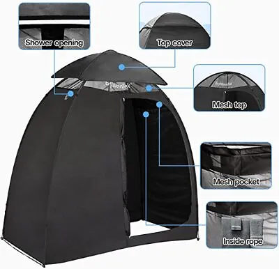 Outdoor 2 Rooms Shower Tent Pop Up Changing Room Portable Camp Privacy Shelter • $99.99