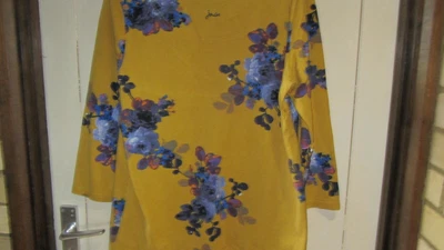 £5.89 • Buy Joules Mustard Top With Blue Flowers Size 16