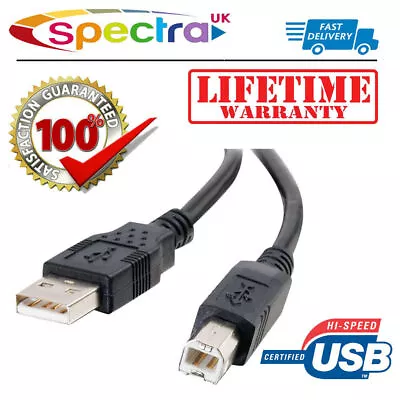 Fast USB 2.0 Printer Cable Lead For Canon PIXMA IP2850 MG3650 MG5750 TS5350 • £4.99