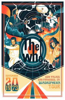 The Who In Concert Quadrophenia Tour 1973 - Vintage Poster [New] [17 X11 ] • $21.99