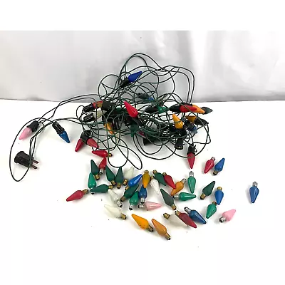 VTG GE Christmas Lights C7 Assorted Colors Untested String With Loose Bulbs • $34.99
