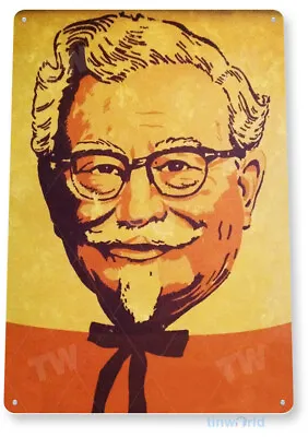 Colonel Sanders Fried Chicken Kitchen Sign Decor Tin Sign B346 • $10.25