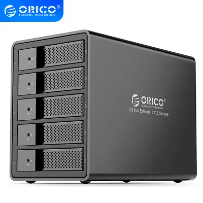ORICO 5 Bay 3.5 Inch Enclosure USB 3.0 To SATA Hard Drive HDD SSD Case With RAID • $164.99