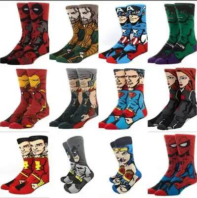 Marvel / DC Socks BN Unisex Batman Hulk Thor Spiderman WW Flash Ironman + More • £7.49