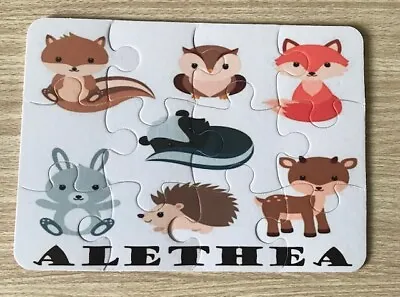 Personalised Wildlife Name Jigsaw Puzzle12/ 80 /120 Pieces Christmas Gift • £7
