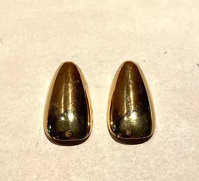 2 Pieces -GOLD PLATED PLAIN REUSABLE FIRM FINGERNAIL - 1  Long  Thumb  Nail • $5