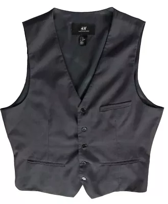 HM Women's Working Suits Vest US 44R Gray Black Polyester/Viscose SLIM FIT  • $19