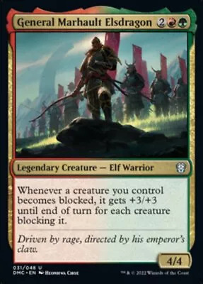 ​General Marhault Elsdragon Near Mint Dominaria United Commander ​​​​​ • $1.38