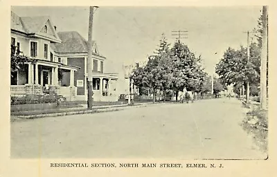 A View Of The Residential Section North Main Street Elmer New Jersey NJ  • $9.95