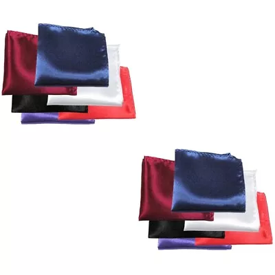 12pcs Men's Soft Colored Pocket Squares For Wedding Prom Party • £10.99