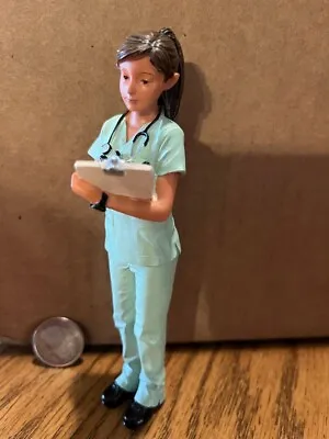 Dollhouse Miniature Doll Girl Nurse Figurine 1:12 Inch Scale F88 Dollys Gallery • $22.99