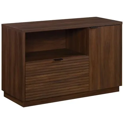 Pemberly Row Modern Engineered Wood Filing Cabinet Credenza In Spiced Mahogany • $360.28