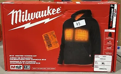 USED Milwaukee 306B-21XL Men's M12 Heated Hoodie Kit Size XL Black • $98.29