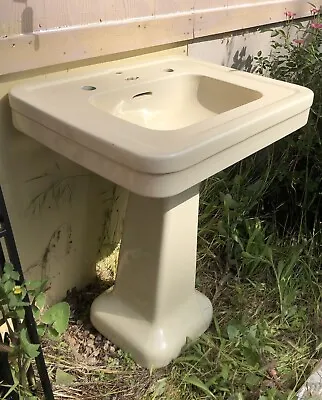 Vintage Crane Norwich Pedestal Porcelain Sink Circa 1931 • $195