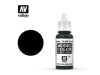 Vallejo Model Color Paint - Black 17ml - 70.950 • £2.95