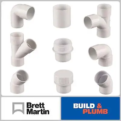 40mm MUPVC SOLVENT WELD WASTE PIPE FITTINGS WHITE | 1M PIPE LENGTH | VAT RECEIPT • £1.88