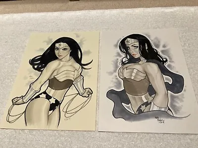 Mario Chavez WONDER WOMAN Original Comic Art Sketches - LOT Of 2: VG Condition ! • $181.55