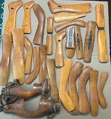 25 Antique Civil War Era Wood Doctors Leg Brace Field Splint Amputee Stamped Lot • $150