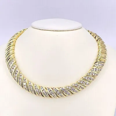 $22000 • Buy Jose Hess 14K Yellow Gold & Diamond Collar Necklace