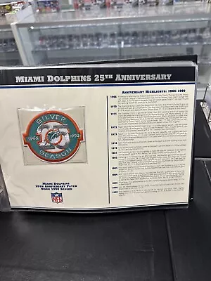 NFL 25th Anniversary Miami Dolphins PATCH CARD Willabee & Ward • $19.95