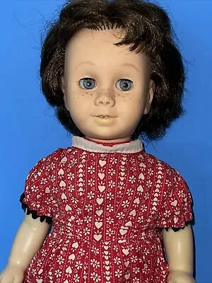 Mattel Chatty Cathy Doll Brunette Blue Eyes Vtg Garbled Speech • $49.95