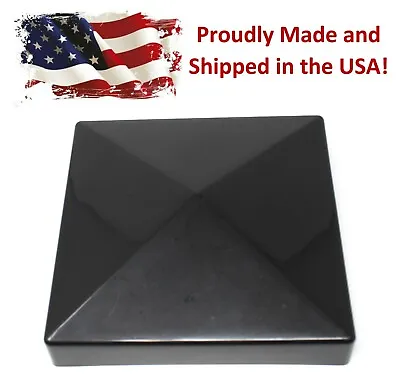 True 6x6 (155mm X 155mm) Plastic Pyramid Vinyl Fence Post Cap Black 1234 Pack • $6.99