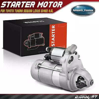 New Starter Motor For Lexus GX460 Toyota Sequoia Tundra V8 4.6L 2.0KW 12V CW 9T • $89.99