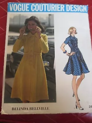 Vintage UNCUT Vogue  BELINDA BELLVILLE DRESS Size 12 Sewing PATTERN - #2820 • $9.99