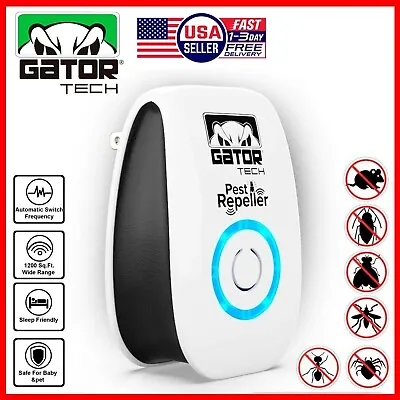 Ultrasonic Pest Insect Rodent Repeller Electronic Plug-In Mice Rat Cockroach Bug • $8.99