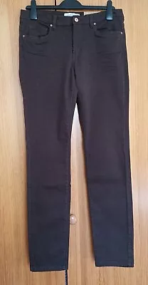H&M LOGG Label Womens Brown Cotton Jeans Style Trousers EUR 42/US 12. • £10