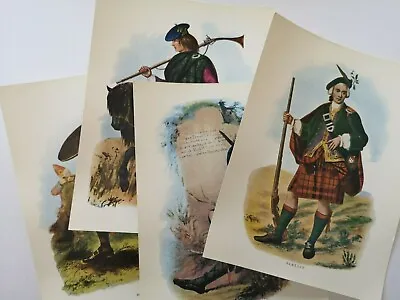 4 Scottish Clans Cards Macbain Cameron Macdonald Of Glenco Mac Niel Tartan  • $7.45