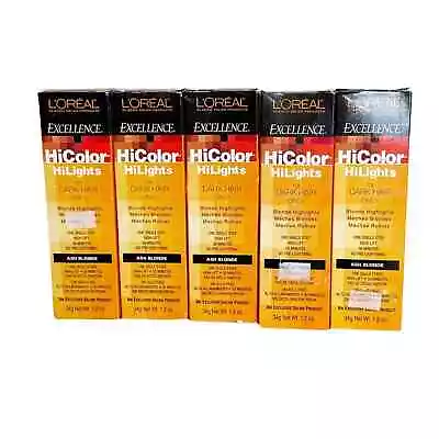 L’Oréal HiColor ASH BLONDE HiLights Dark Hair 5 Boxes • $29