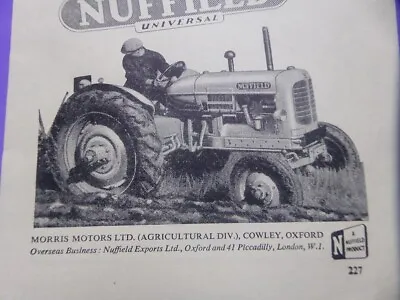 Nuffield Classic Tractor  Universal  1951 Stylish Advert Original & Illustrated • £5