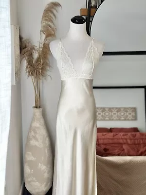 Victoria’s Secret Size XS 100% Silk Lace Gown Bridal Nightgown  • $119