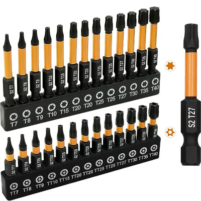 26pcs T7-T40 Impact Torx Set Screwdriver Drill Bits Security Tamper Proof Star • $14.99