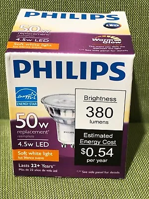 Philips 50W Replacement 4W 4GU10/LED/927-22/F35/G/WG/T20 Soft White Light 471565 • $9.99