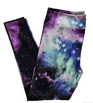 Lularoe Stars TC Leggings Galaxy Celestial Space Black Background WOW NWOT! • £57.90