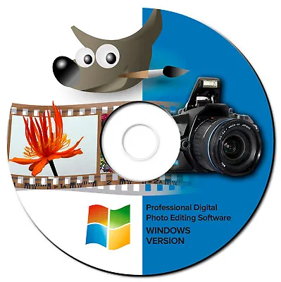 NEW PRO Photo Graphic Design Image Editing Software-GIMP-w Photo Shop Guide-CD • $9.98