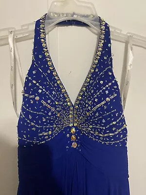 Beautiful Navy Blue Empire Waist Pageant/ Formal Dress Size 6 • $40