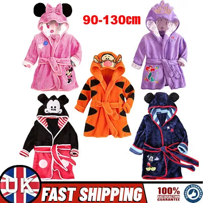 CUTE Baby Robe Bath Embroidered Dressing Gown Boy Girl Gift Mickey Mouse • £11.87