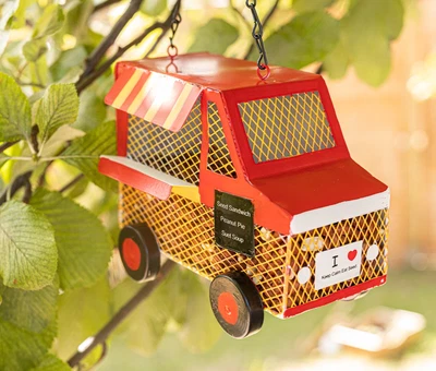 £11.99 • Buy Food Truck Bird Feeder Metal Hanging Squirrel Proof Peanut Nut Feeding Station