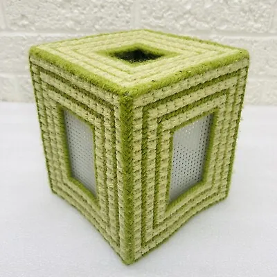 VTG‼ Crochet Green Kleenex Facial Tissue Box Cover 1980s • GUC‼ • $9.95